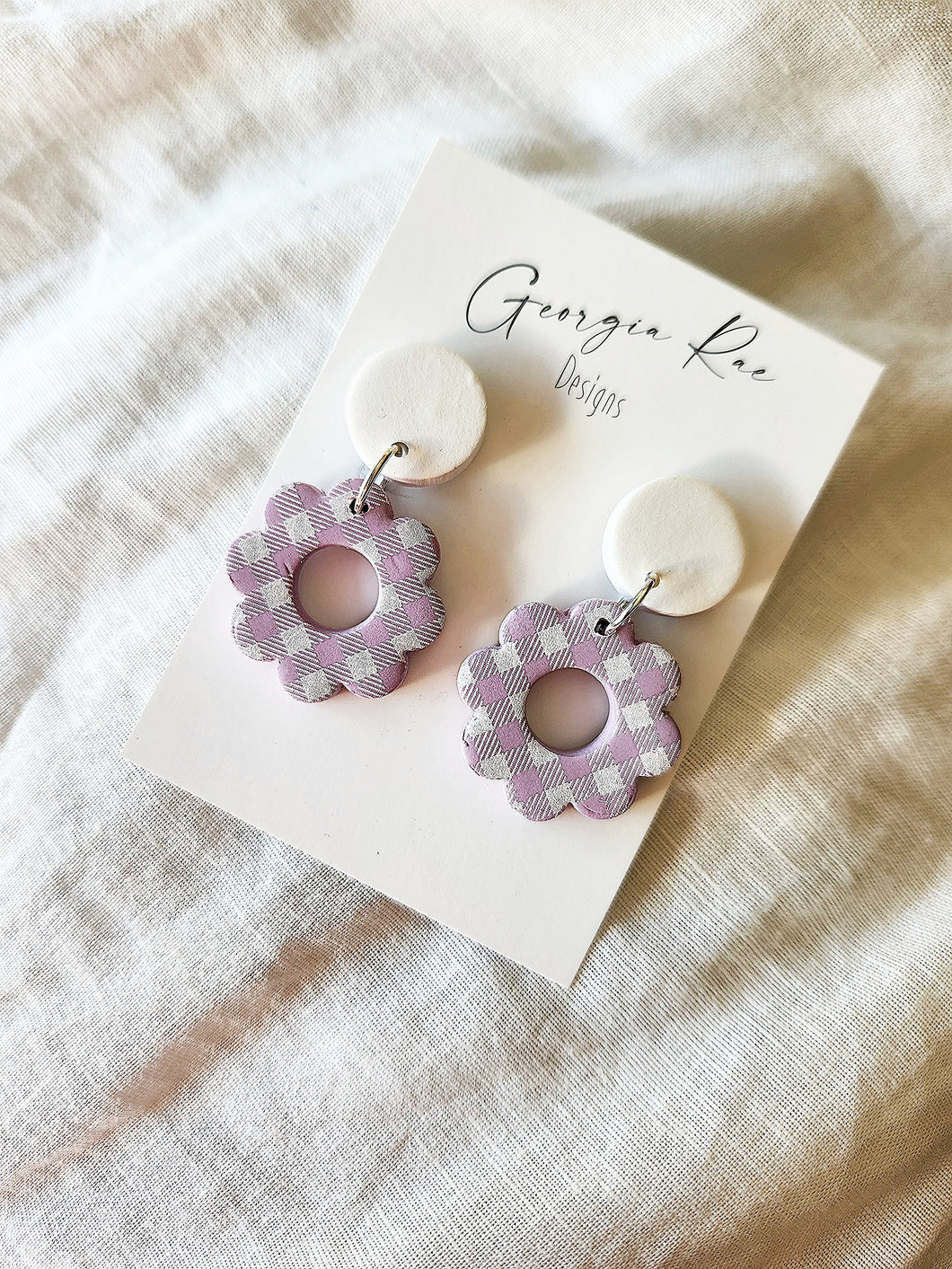 Dangles - Mauve Gingham