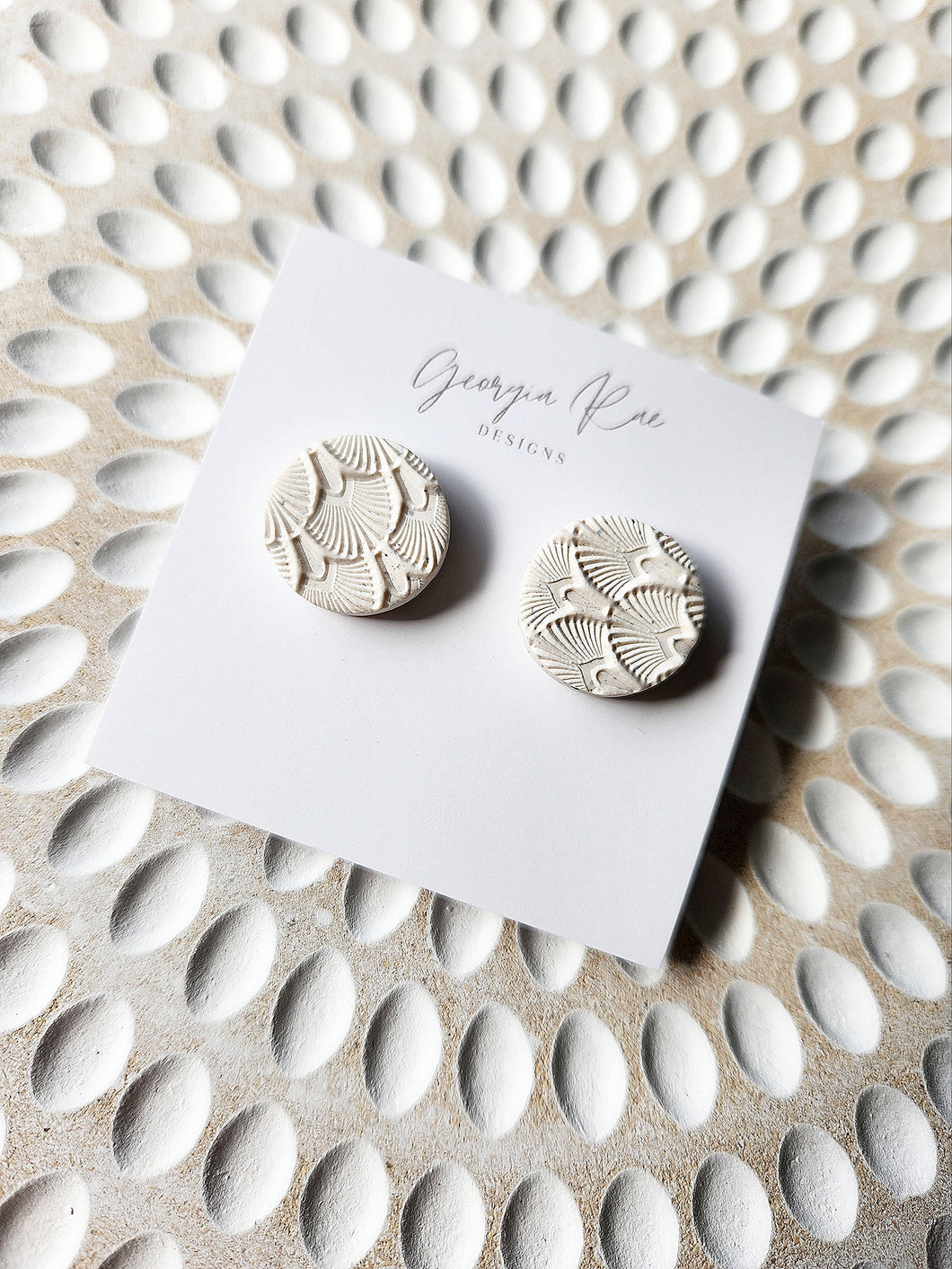 Round Studs - Speckled Stone