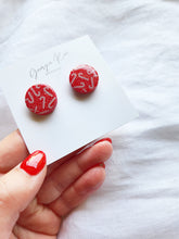 Load image into Gallery viewer, STUDS- Candy Cane Resin
