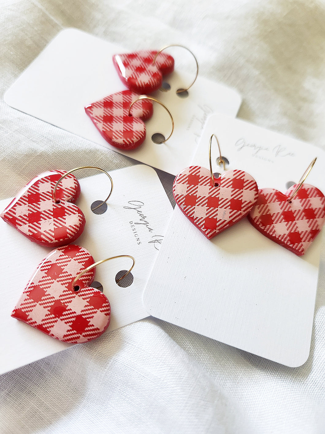 Gingham Hearts - HOOPS
