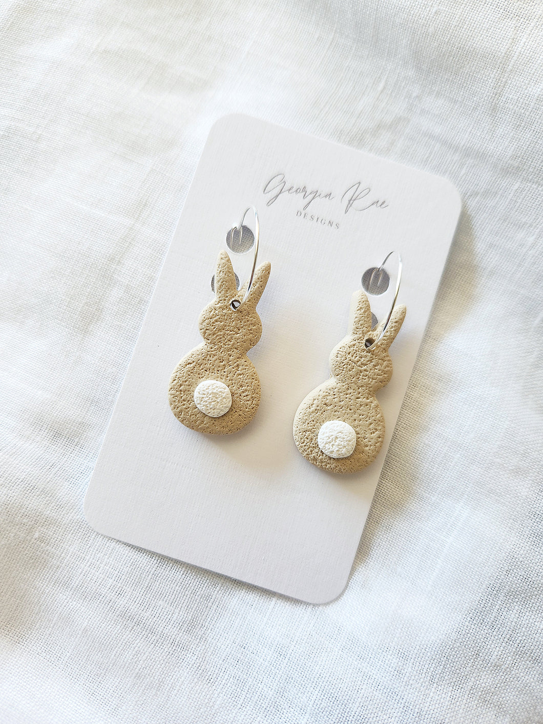 Bunnies - Silver Hoop