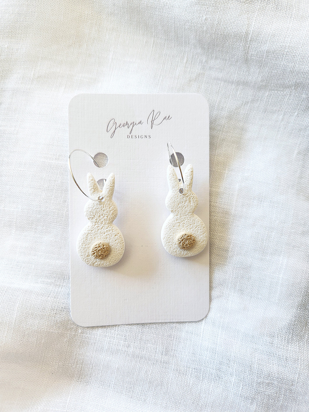 Bunnies - Silver Hoop