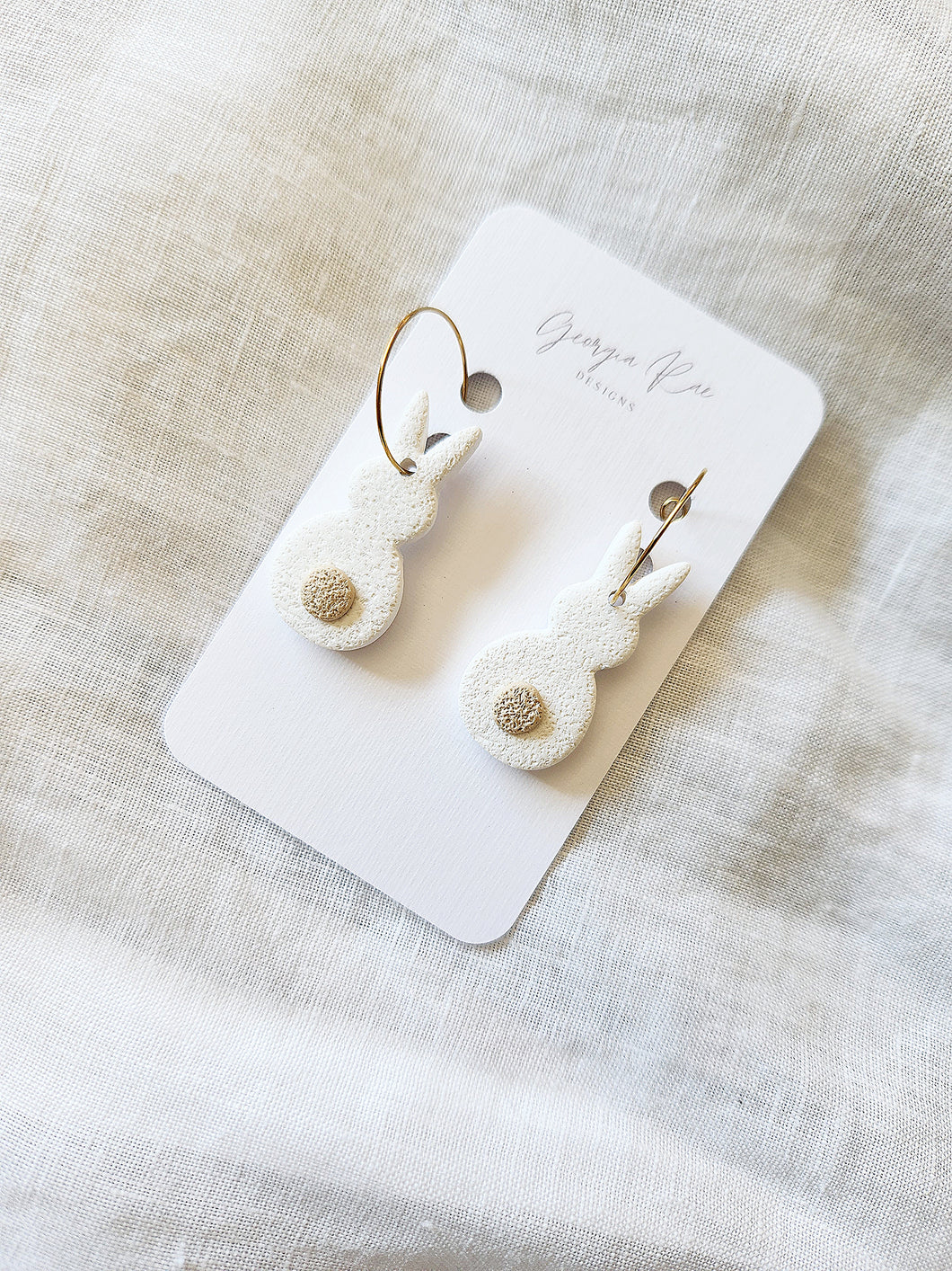 Bunnies - Gold Hoop